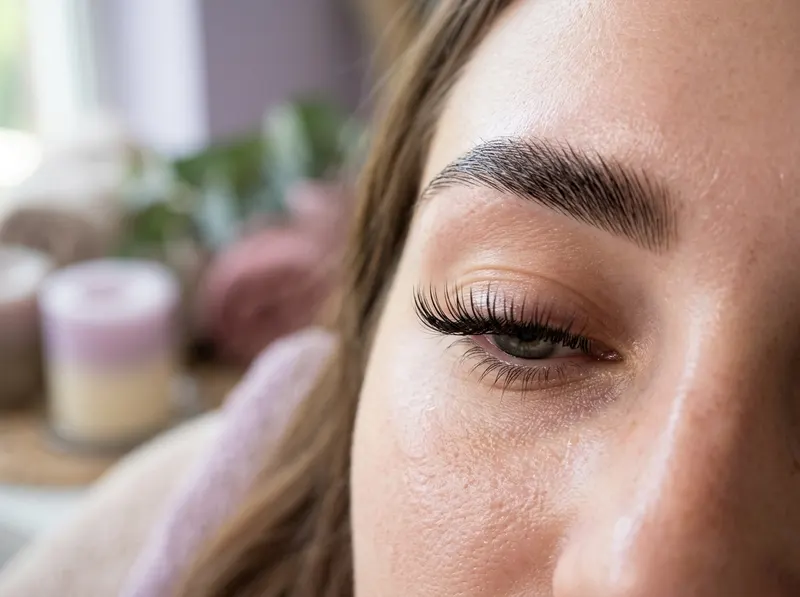 Lash lifting y laminado de cejas, resultado natural